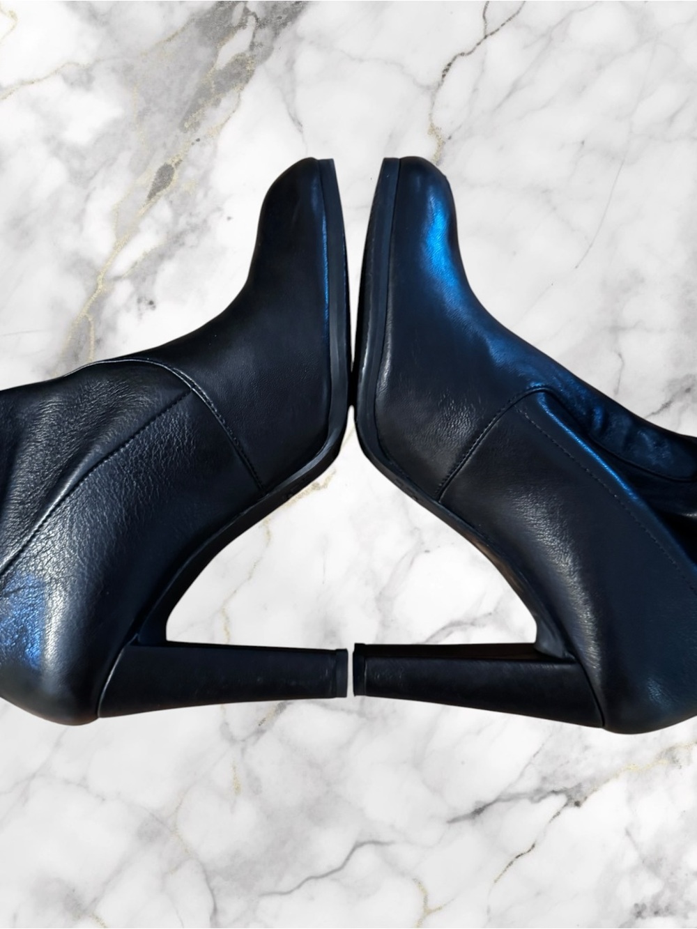 Stuart Weitzman Highland Black Plonge Stretch Leather Over-the-Knee Boots Sz 8.5 - Picture 11 of 13
